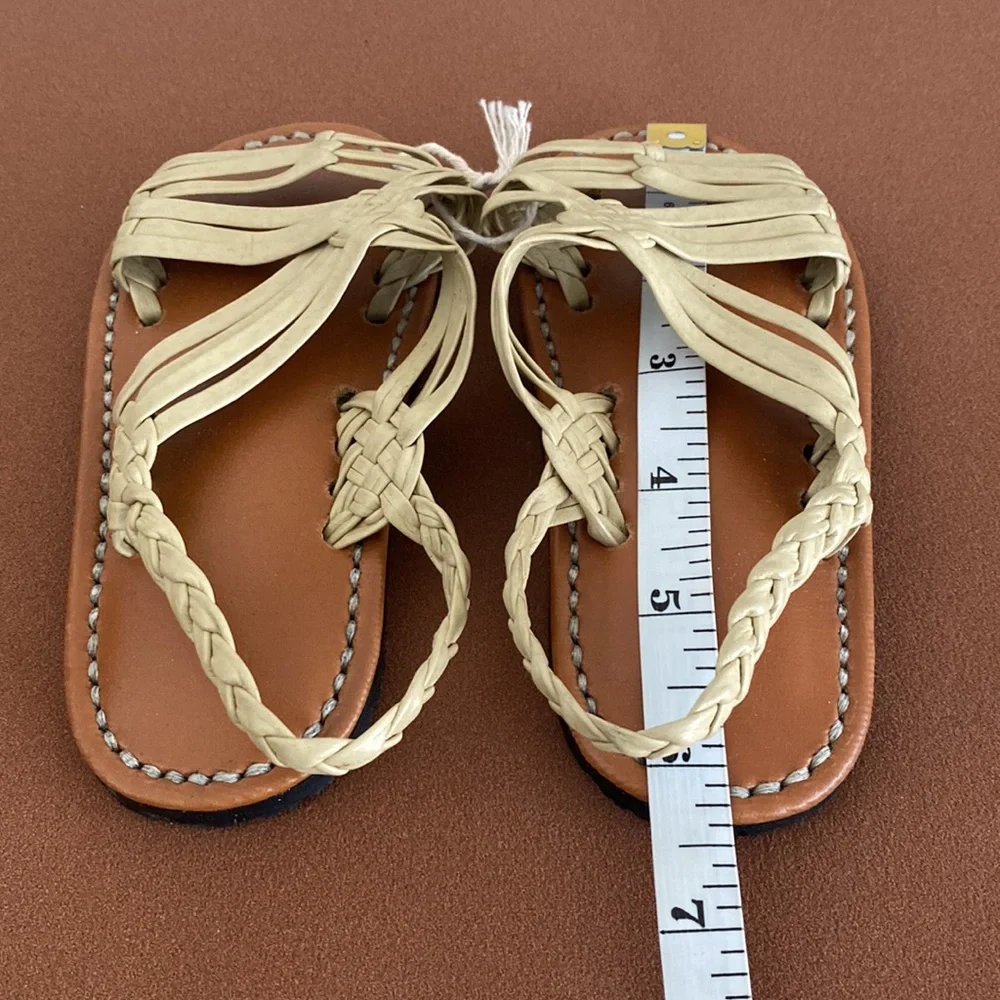 Infant’s Authentic Mexican Handmade Huarache Michoacan Cream Size 2/6